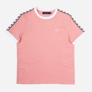 Fred Perry Women's Taped Ringer Tee - Pink Peach