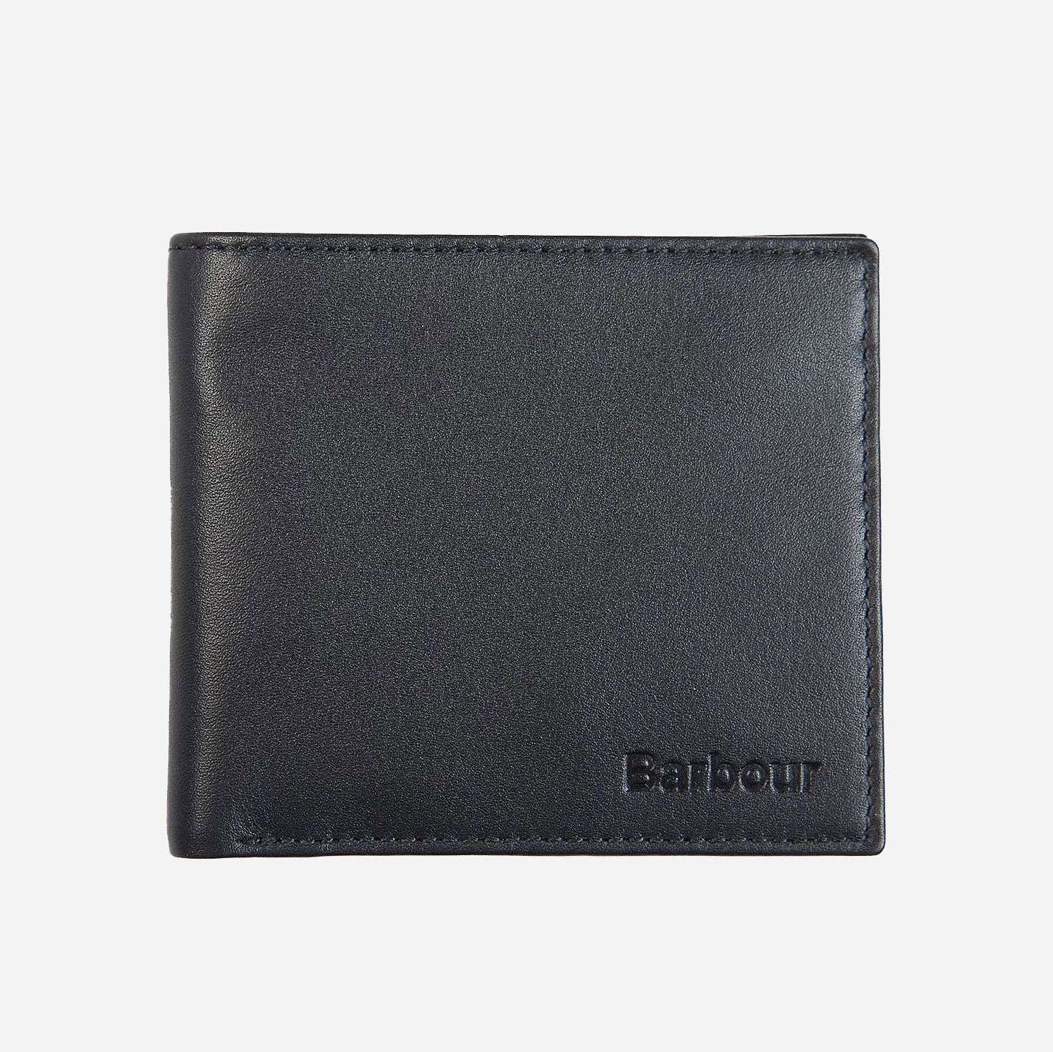 Barbour Colwell Leather Billfold Wallet - Black/Cordovan