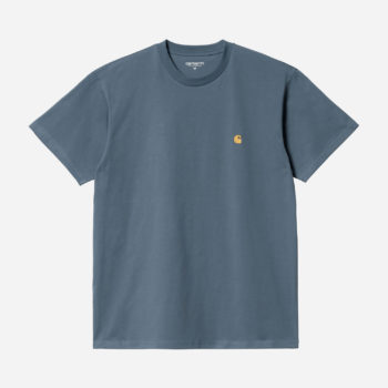 Carhartt Chase Tee - Storm Blue/Gold