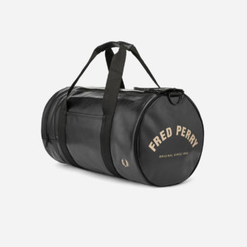 Fred Perry Tonal Barrel Bag - Black