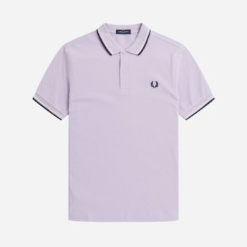 Fred Perry Twin Tipped Polo - Lilac Soul/Ecru/French Navy