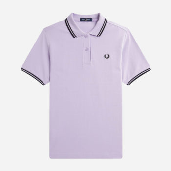 Fred Perry Women's Twin Tipped Polo - Lilac Soul/Black/Black