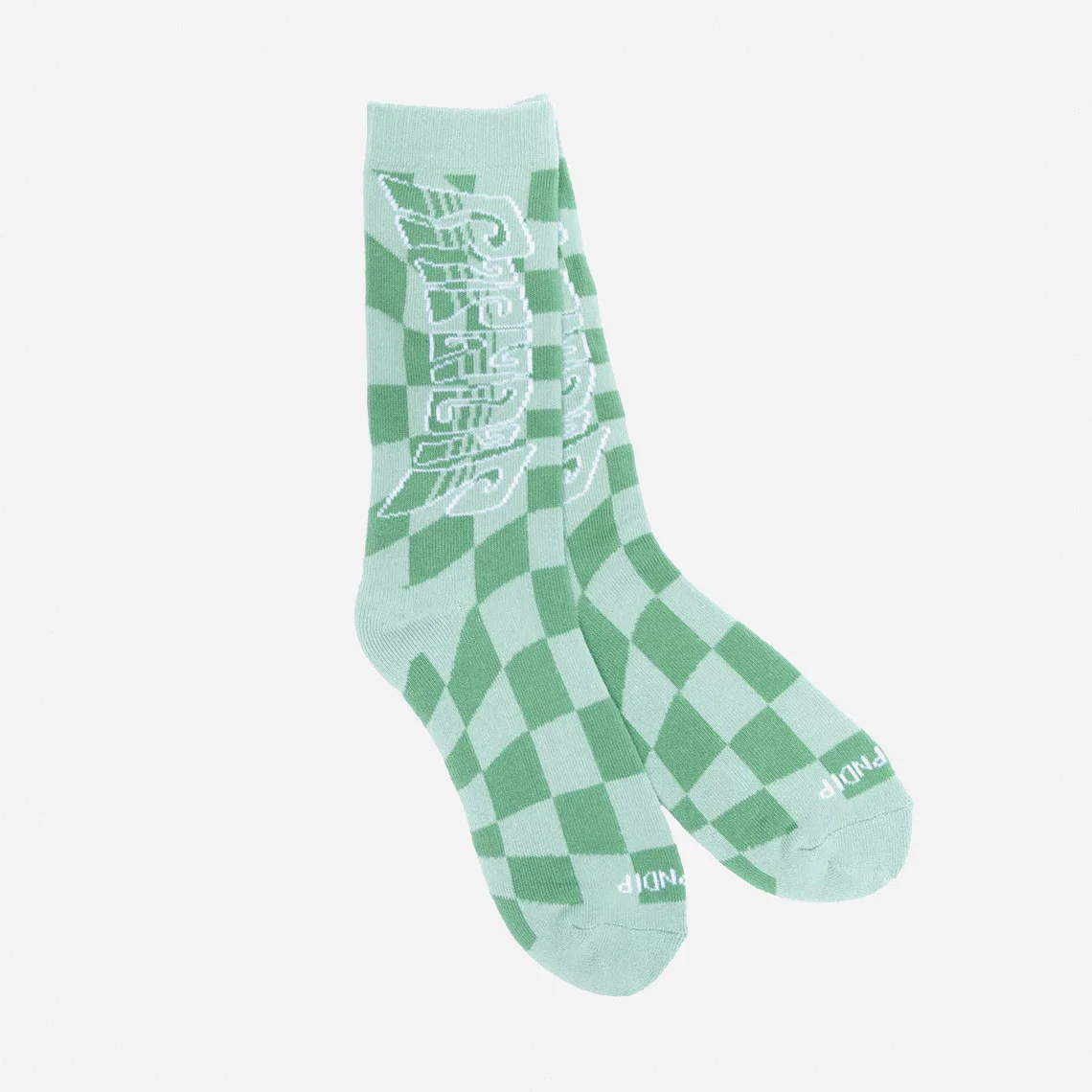 Rip N Dip Checked Sock - Olive/Pine