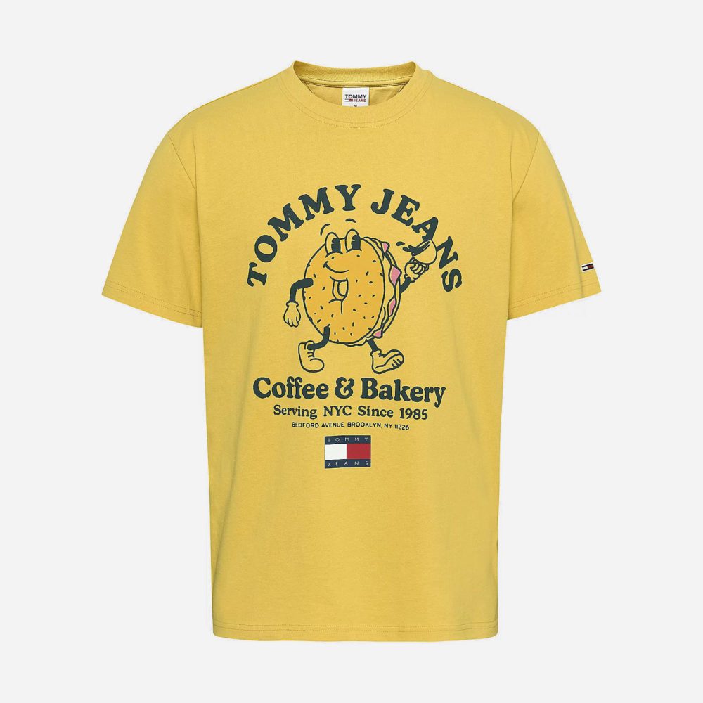 Tommy Jeans Bagels Tee - Tuscan Yellow