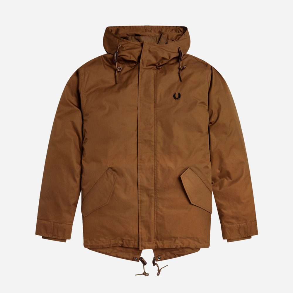 Fred Perry Short Padded Parka - Shaded Stone