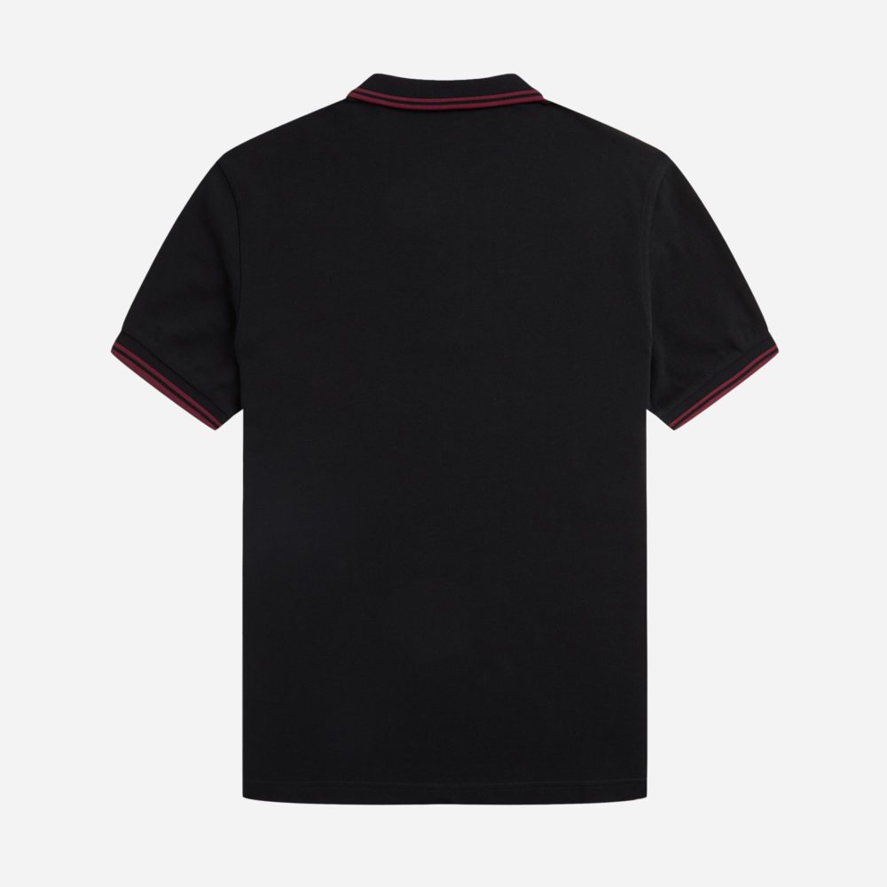 Fred Perry Twin Tipped Polo - Black/Tawny Port