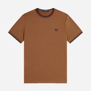 Fred Perry Twin Tipped Tee - Shaded Stone
