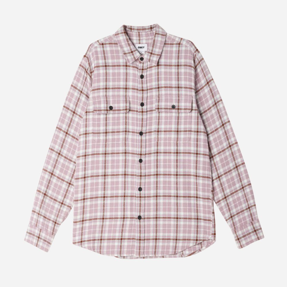 Obey Cole Woven Shirt - Lilac Chalk