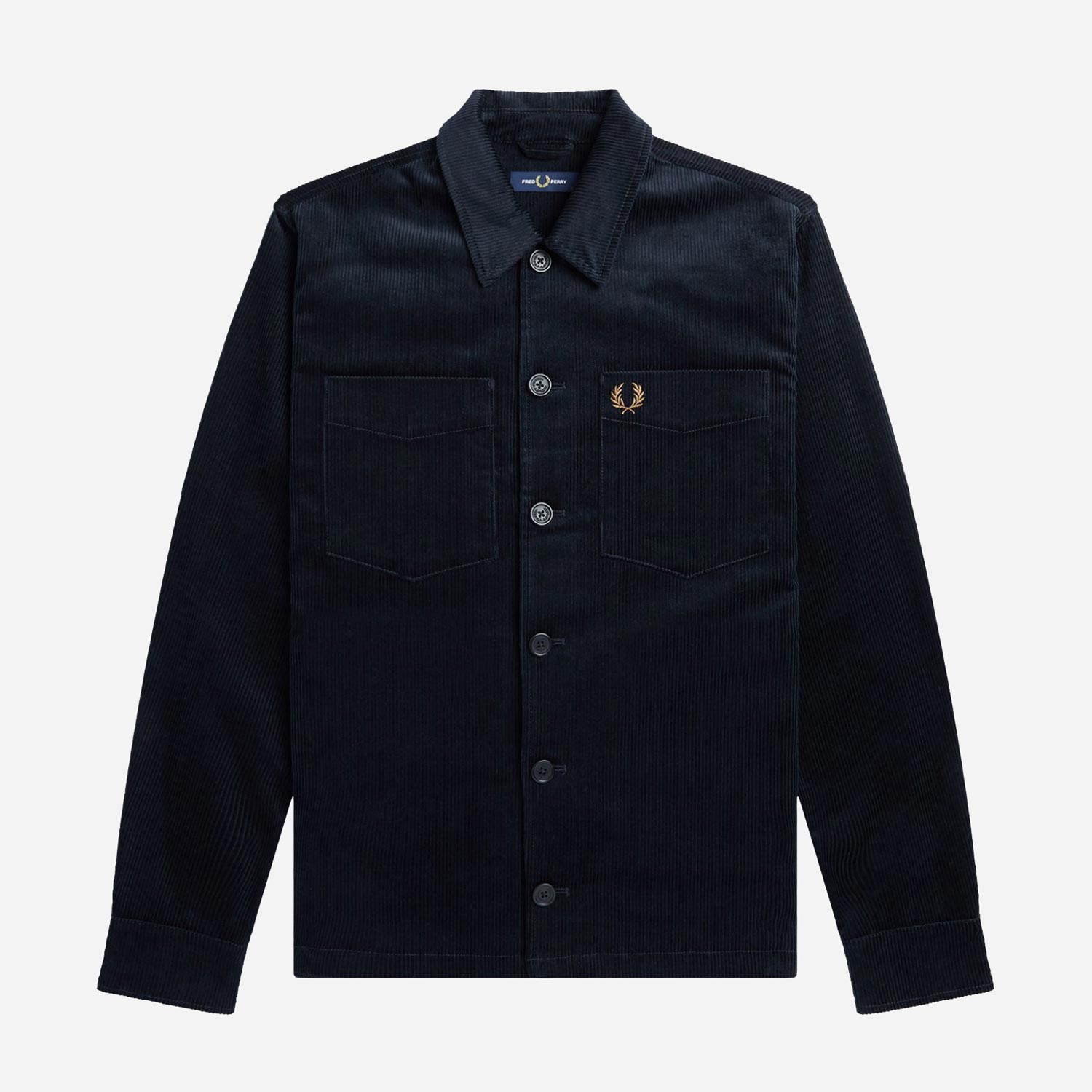 Fred Perry Cord Overshirt - Navy