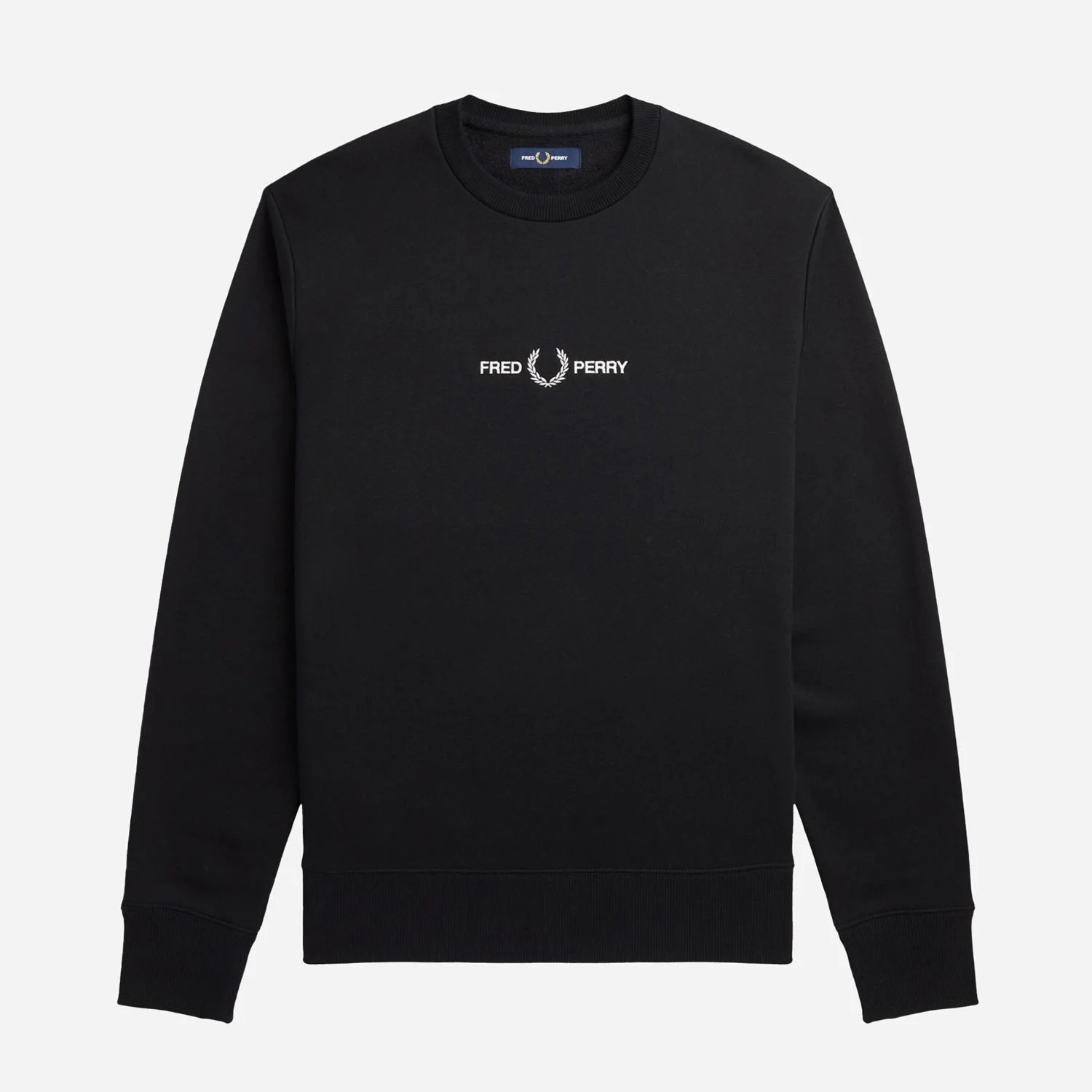 Fred Perry Embroided Sweatshirt - Black