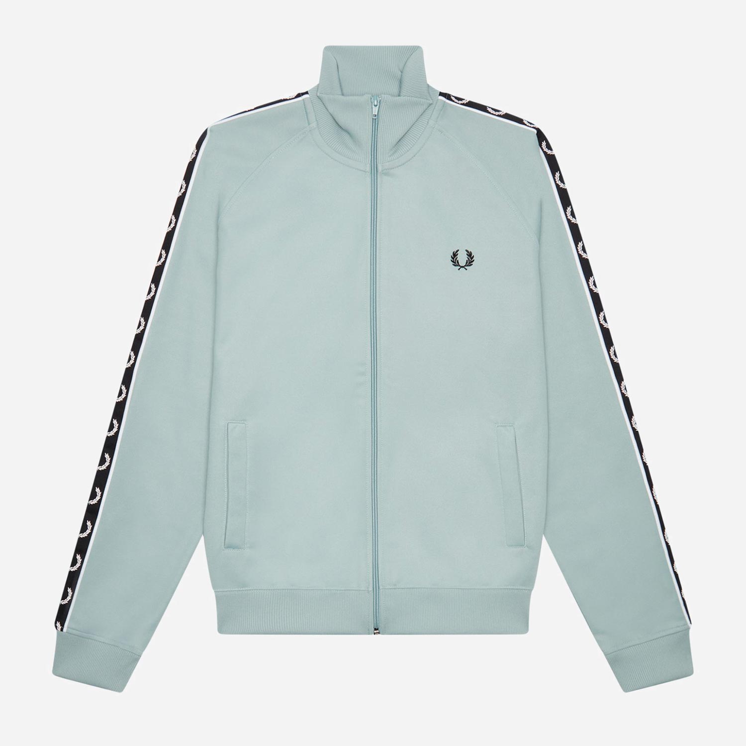 Fred Perry Seasonal Taped Track Jacket - Silver Blue/Black