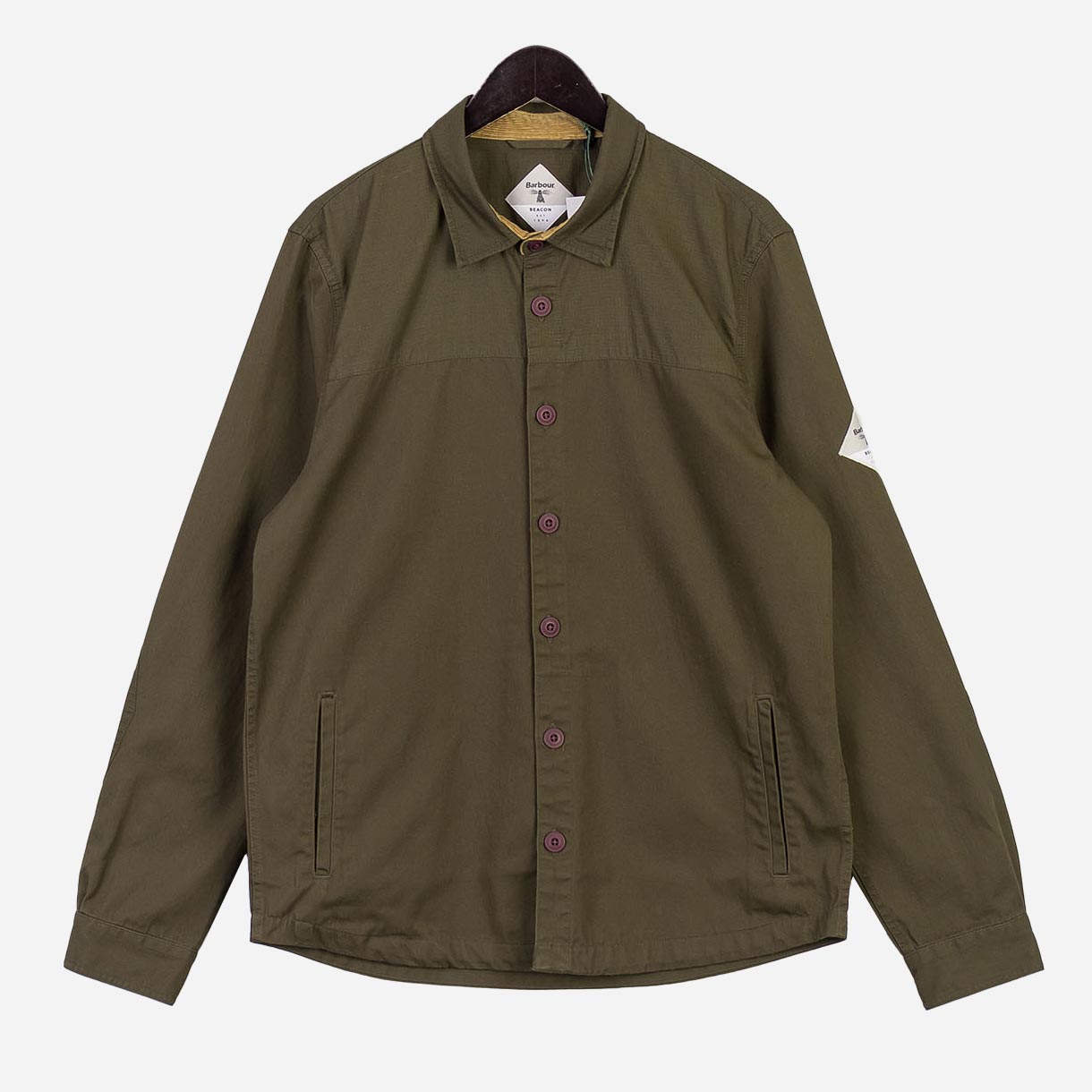 Barbour Beacon Panelled Overshirt - Forest