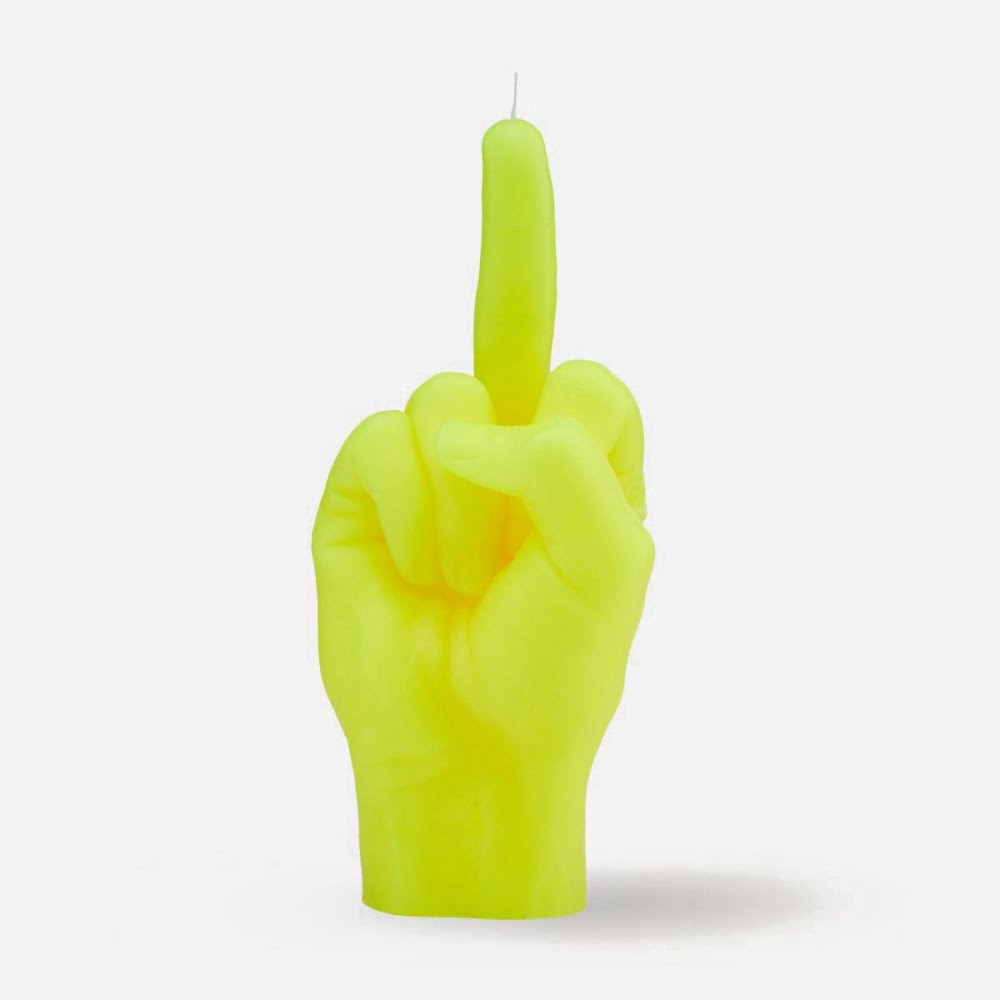 Candlehand F*ck You Hand Gesture Candle - Neon Yellow