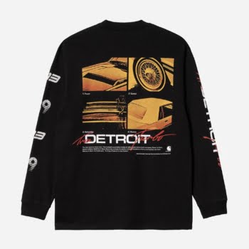 Carhartt WIP Detroit Turbo Long Sleeve Tee - Black
