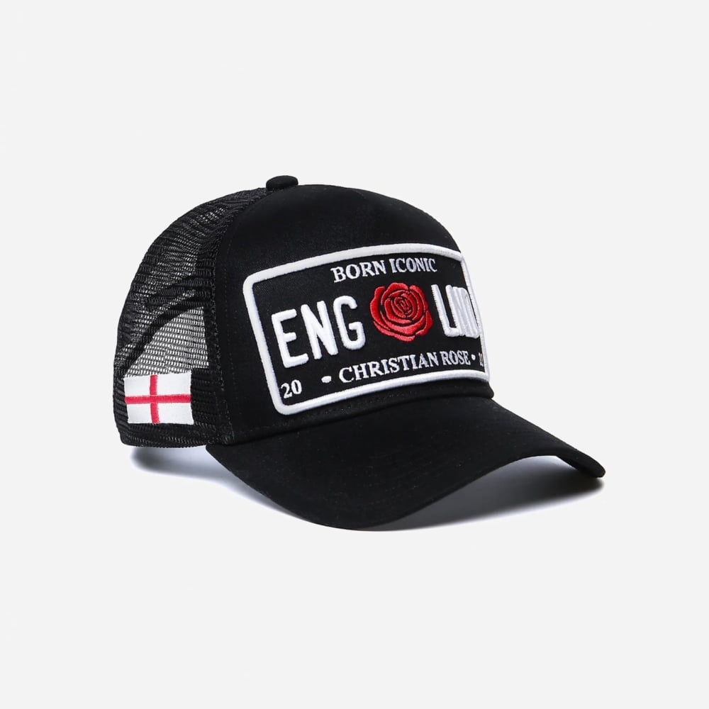 Christian Rose England World Cup Trucker Cap - Black/White