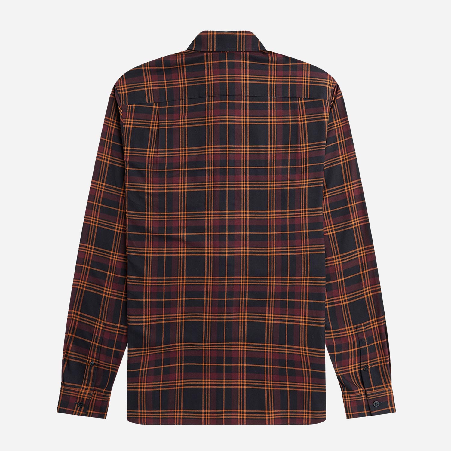 Fred Perry Brushed Twill Tartan Shirt - Oxblood