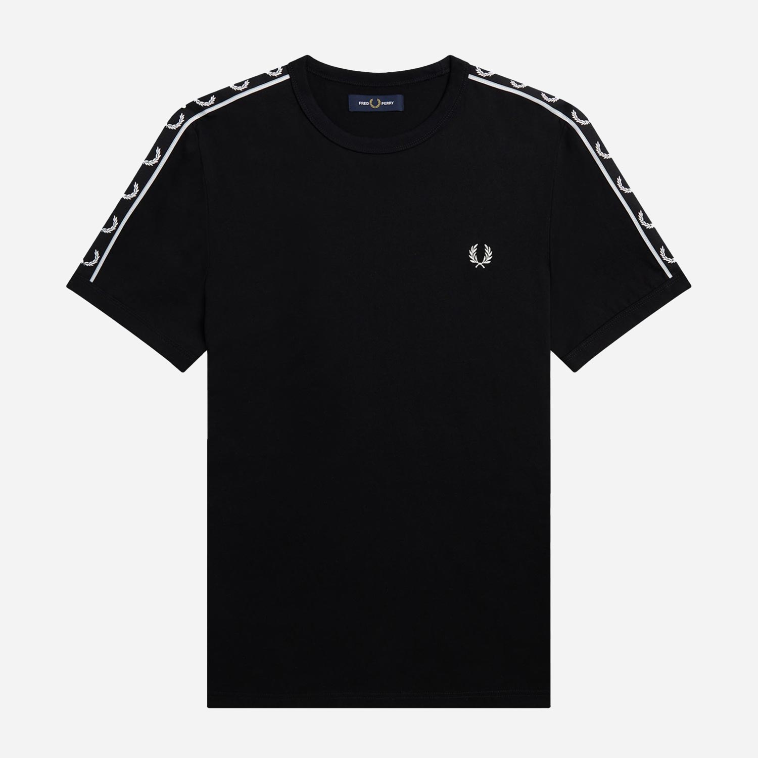Fred Perry Contrast Tape Ringer Tee - Black/Black