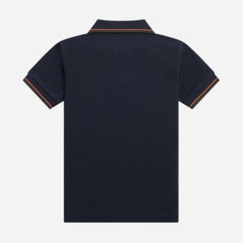 Fred Perry Kids Twin Tipped Polo Shirt - Navy/Nutflake/Night Green