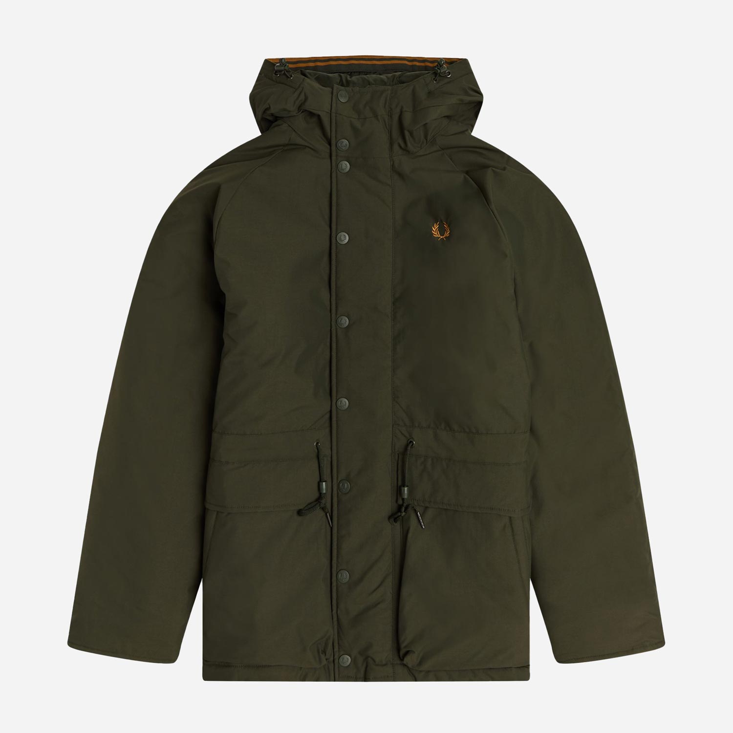 Fred Perry Padded Zip Through Jacket - Hunting Green