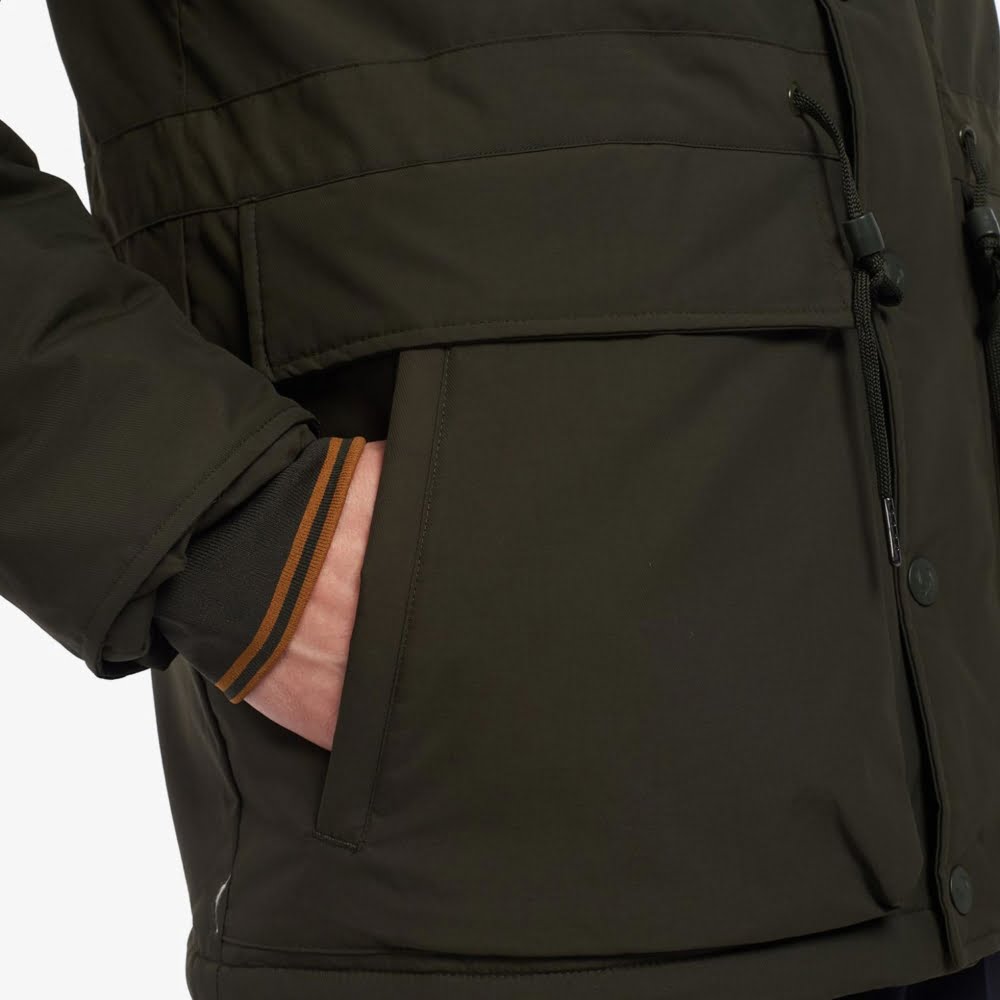 Fred Perry Padded Zip Through Jacket - Hunting Green Fred Perry Padded Zip Through Jacket - Hunting Green