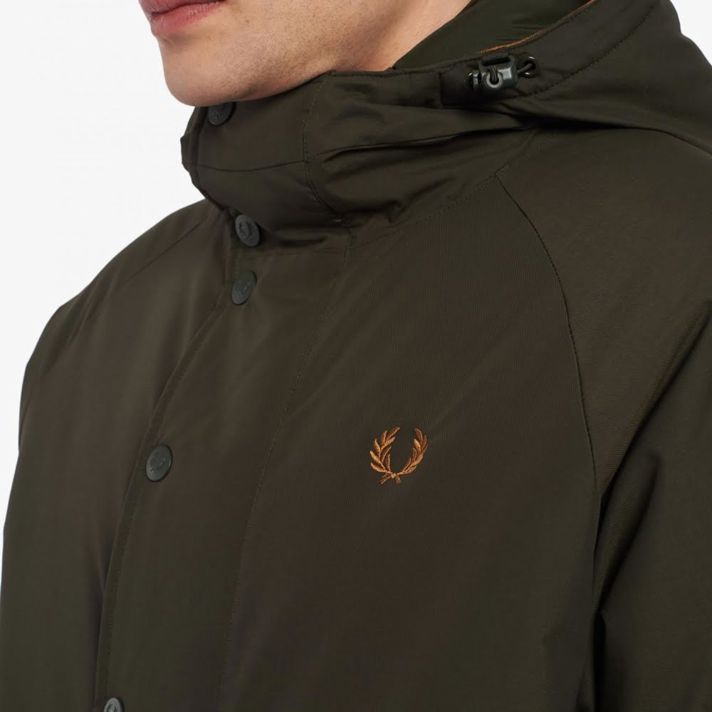 Fred Perry Padded Zip Through Jacket - Hunting Green Fred Perry Padded Zip Through Jacket - Hunting Green