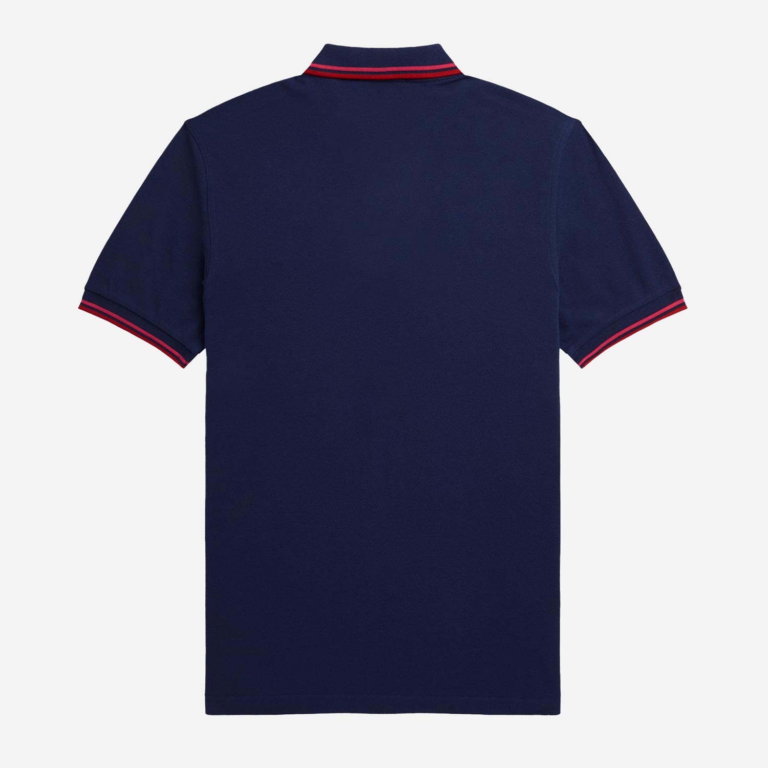 Fred Perry Twin Tipped Polo - French Navy/Magenta/Cherry Red