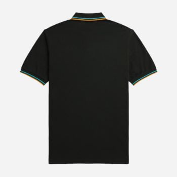Fred Perry Twin Tipped Polo - Night Green/Pepper Mint/Honey Gold