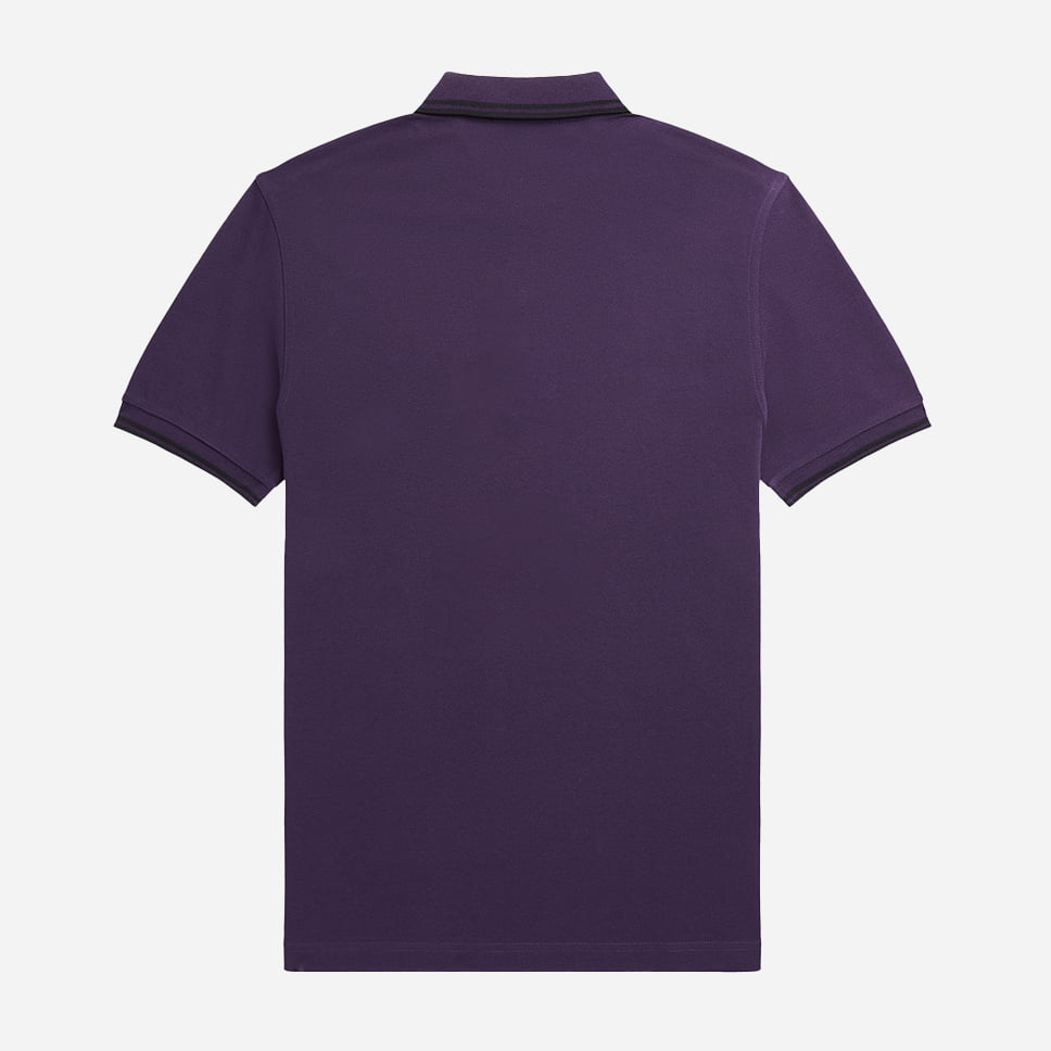 Fred Perry Twin Tipped Polo - Purple Heart/Black