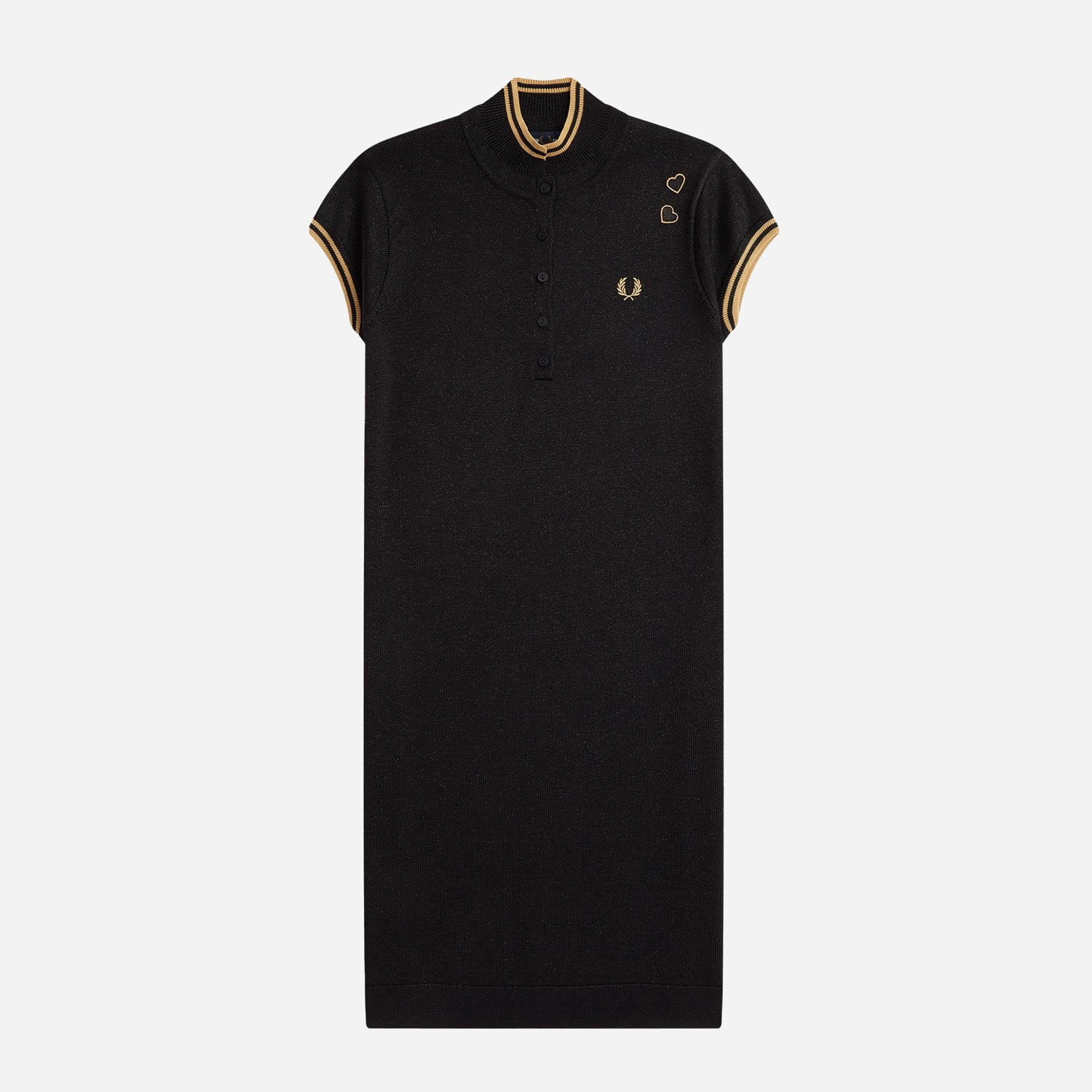 Fred Perry Women's Metallic Knitted Dress - Black