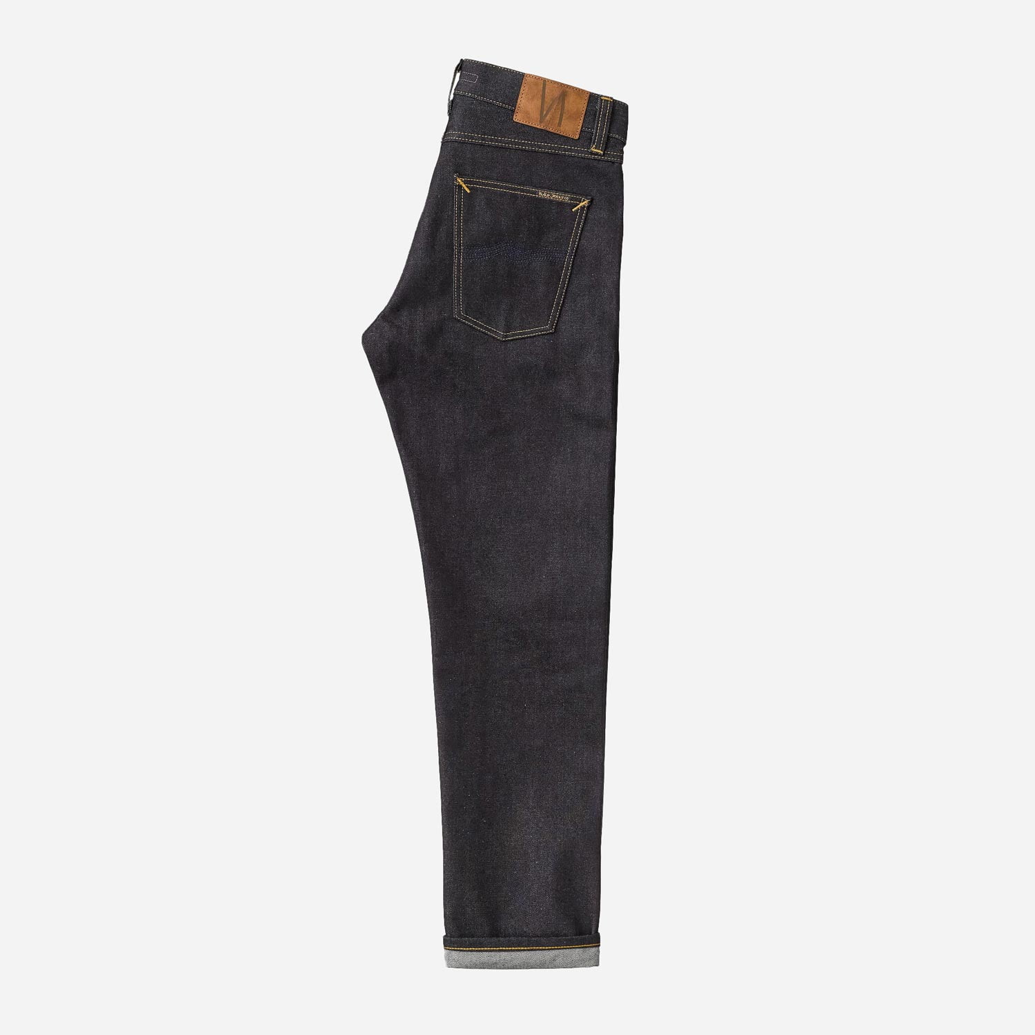 Nudie Gritty Jackson Regular Straight Fit Jean - Dry Maze Selvage