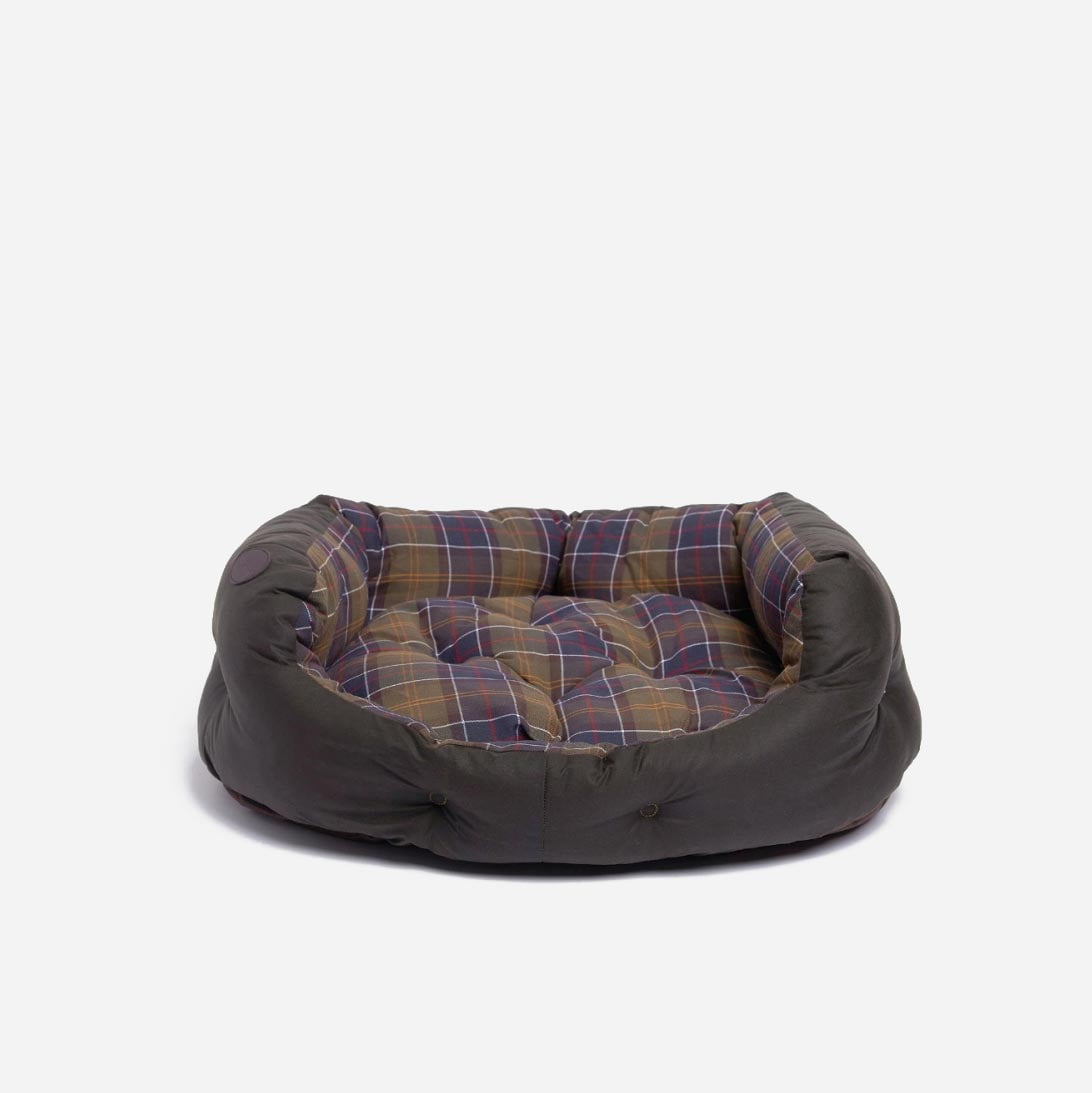 Barbour Wax/Cotton 30 Inch Dog Bed - Classic/Olive