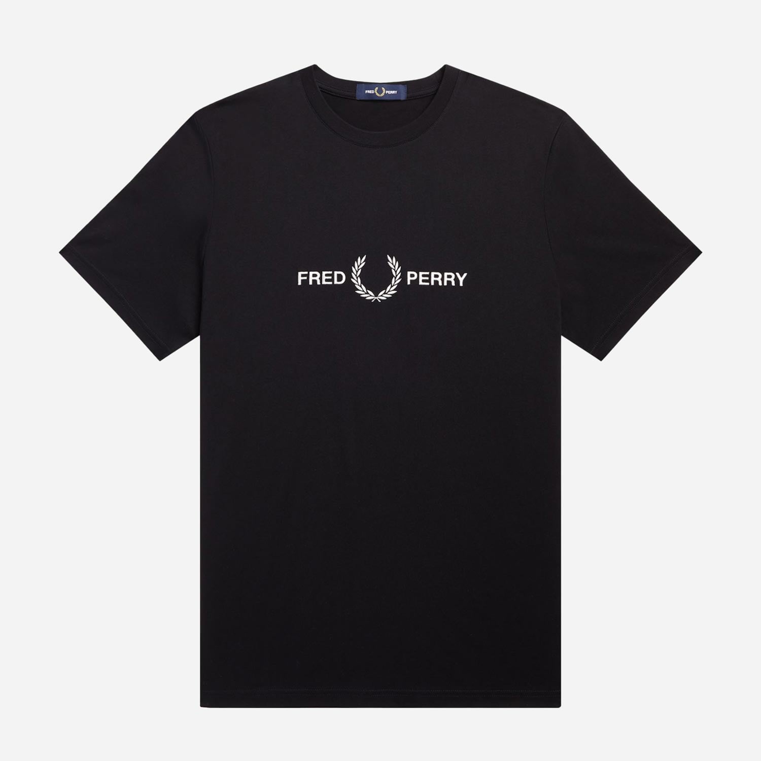 Fred Perry Graphic Branded Tee - Black