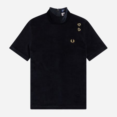 Fred Perry Women's X Amy Winehouse Velour Top - Black