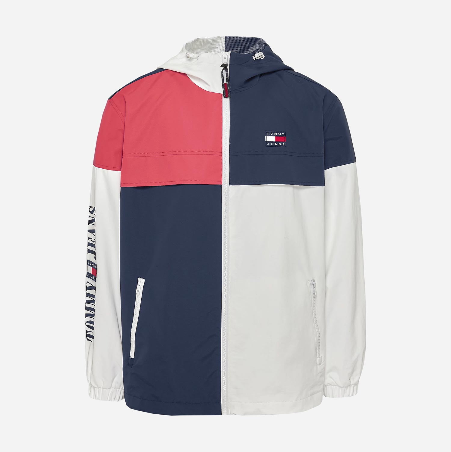 Tommy Jeans Colourblock Relaxed Archive Chicago Zip Jacket - Twillight Navy/Multi