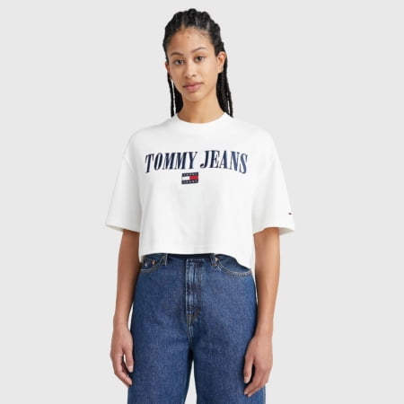 Tommy Jeans Women's Crop Archive Tee - White