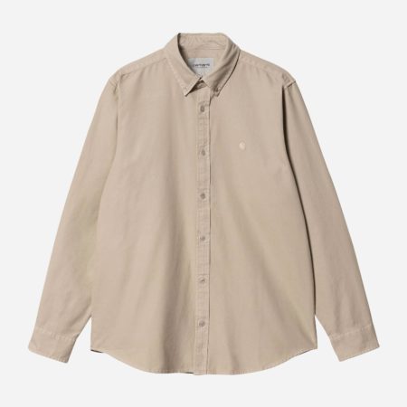 Carhartt WIP Bolton Long Sleeve Shirt - Wall Garment Dyed
