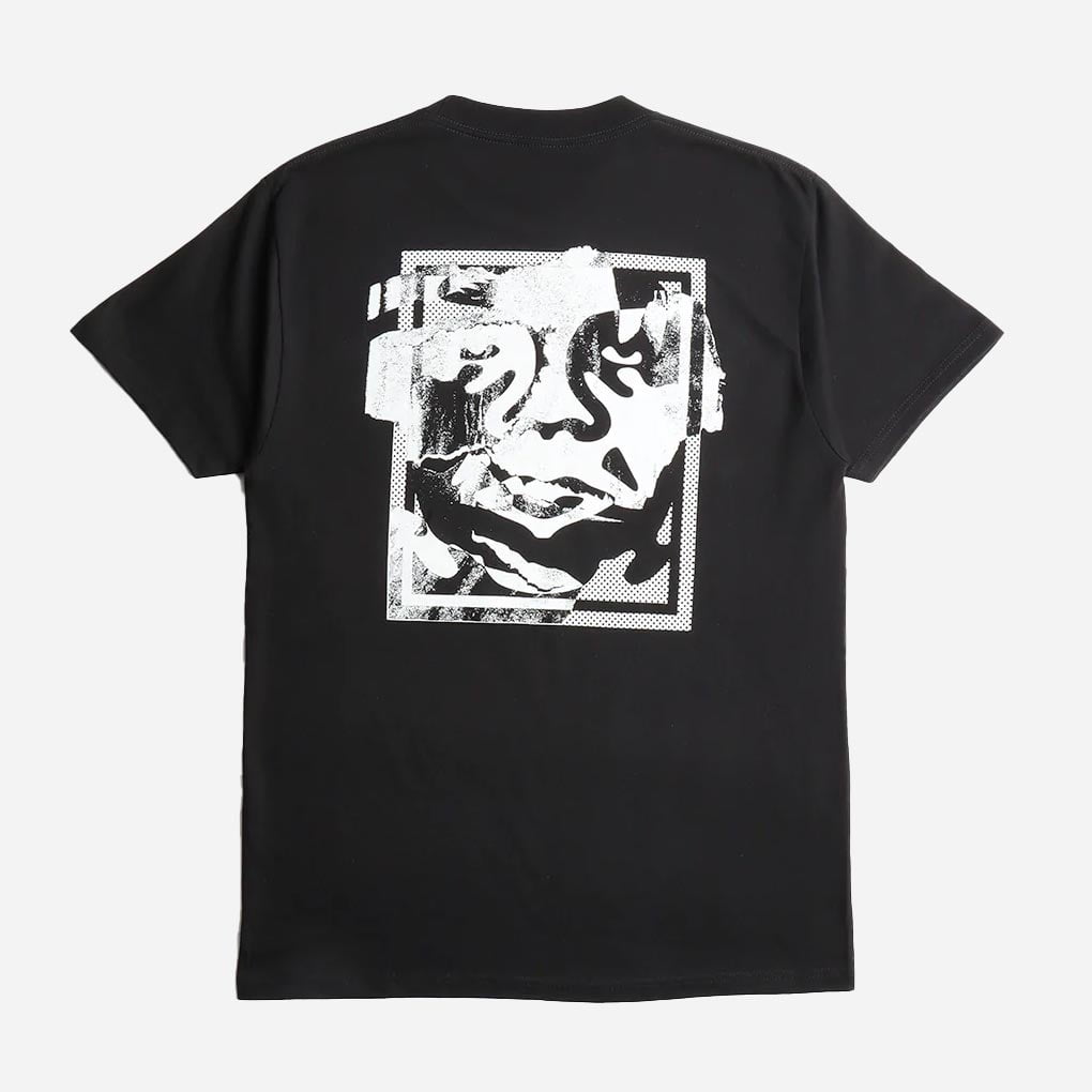 Obey Torn Icon Face Tee - Black