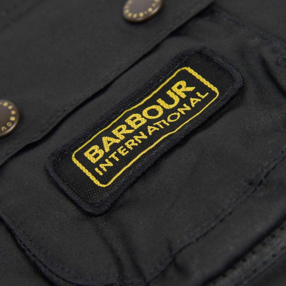 Barbour International Wax Dog Coat - Black