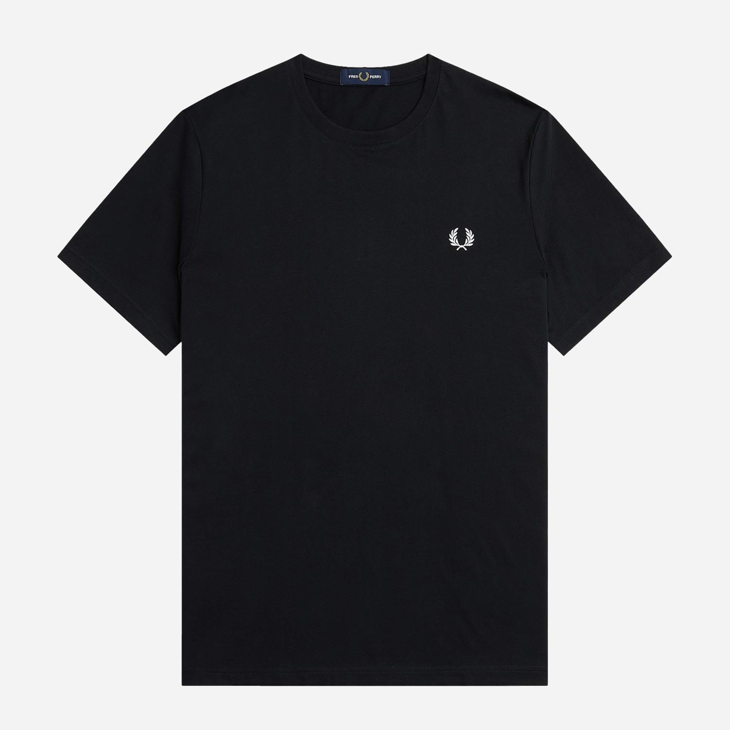 Fred Perry Back Graphic Regular Fit Short Sleeve Tee - Black
