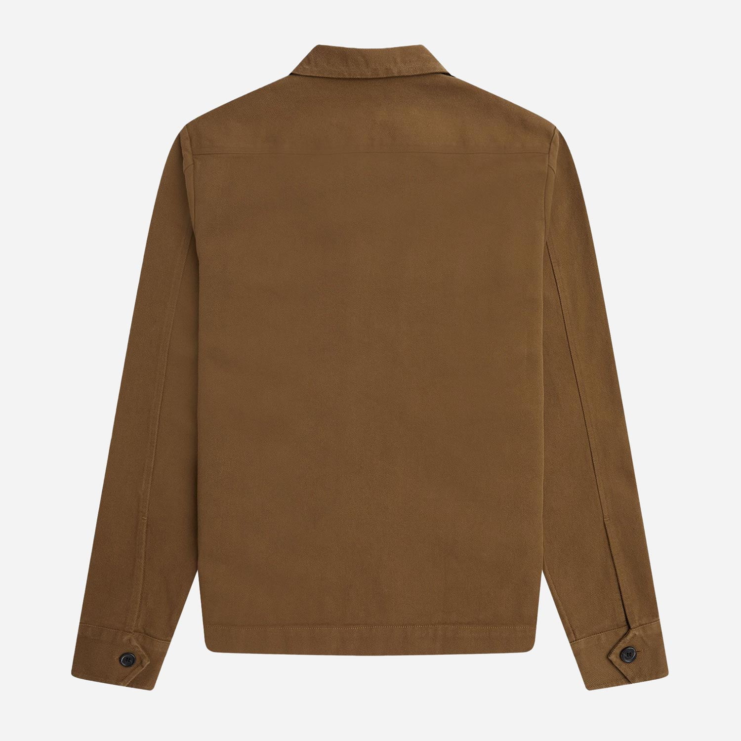 Fred Perry Heavy Twill Regular Fit Long Sleeve Overshirt - Shaded Stone