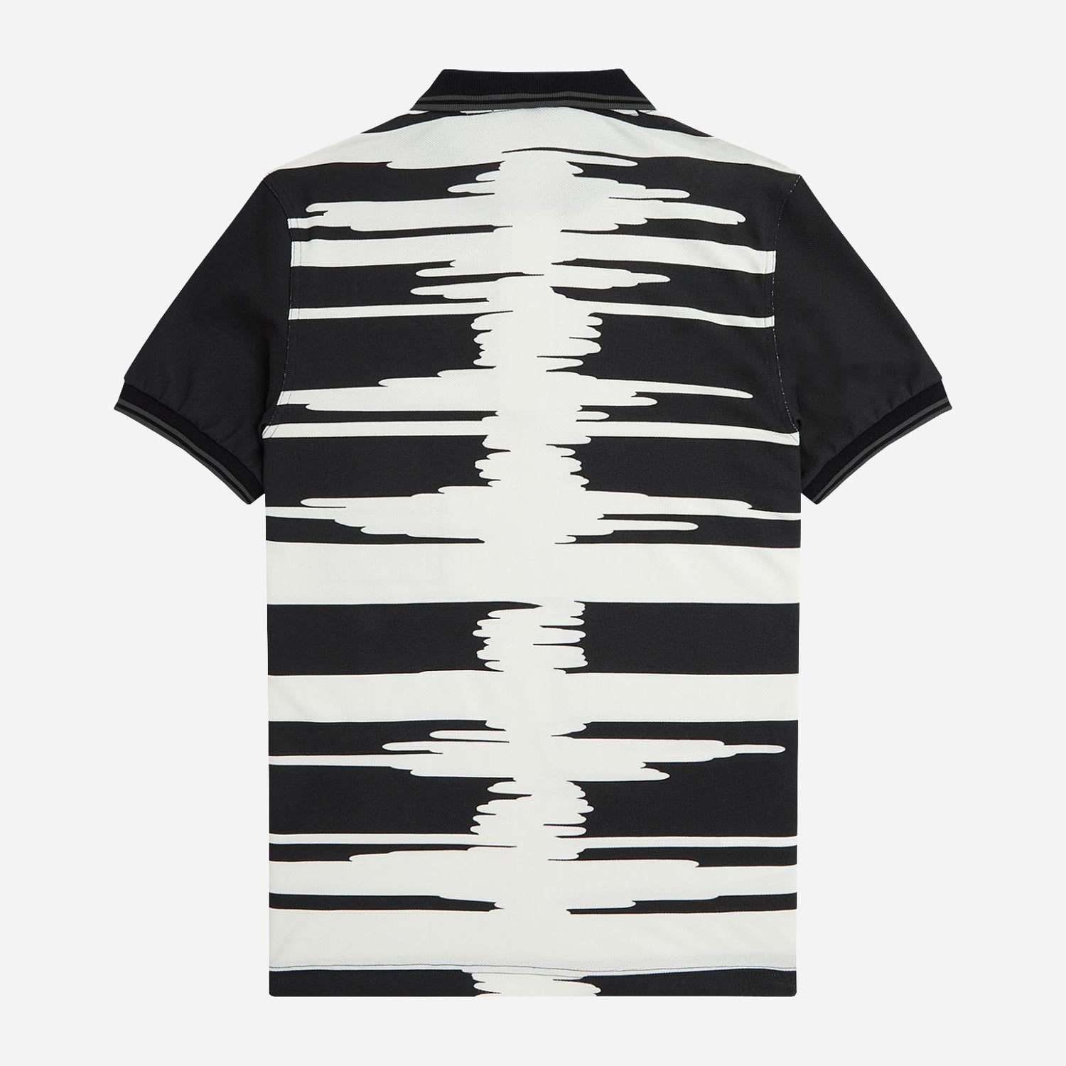 Fred Perry Sound Wave Regular Fit Short Sleeve Polo - Black