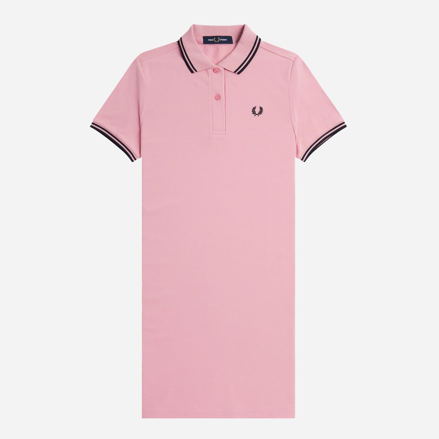 Fred Perry Women's Twin Tipped Regular Fit Short Sleeve Dress - Chalky Pink