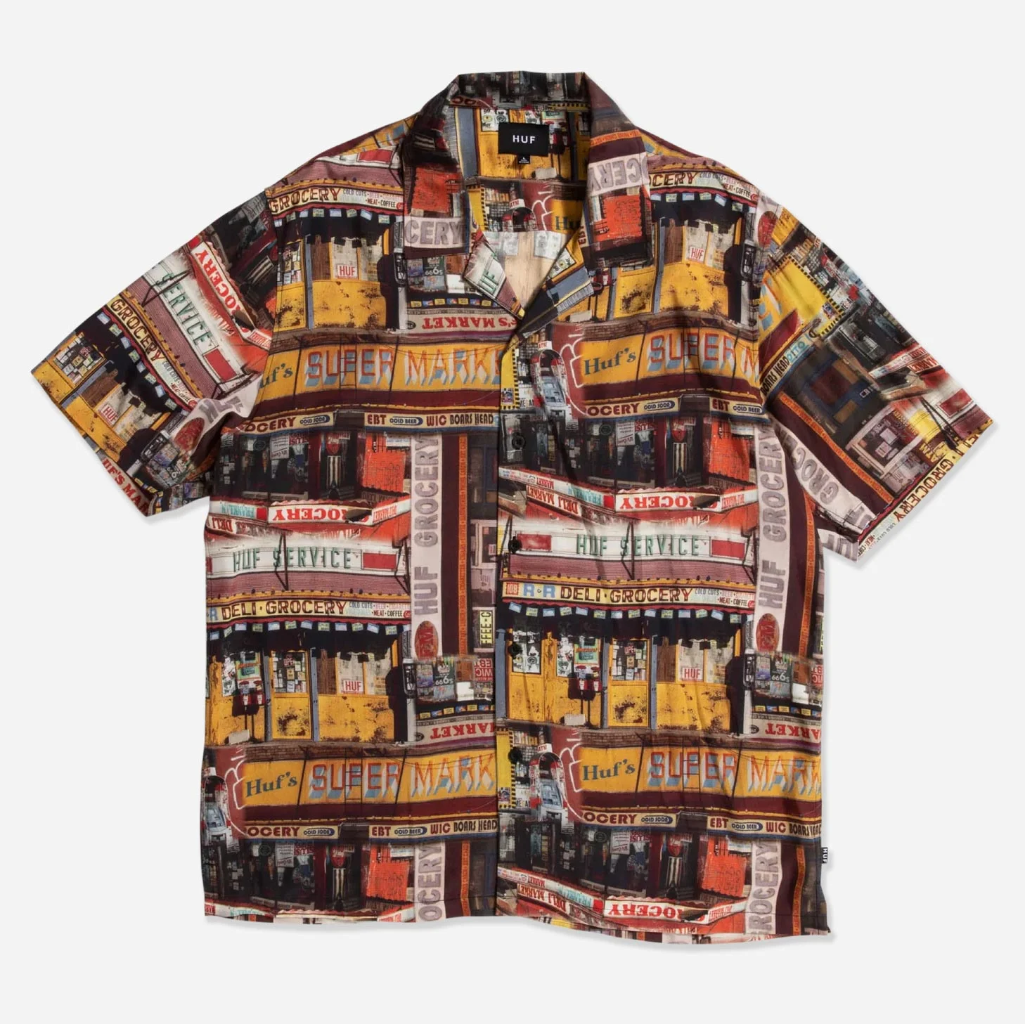HUF Corner Store Resort Loose Fit Short Sleeve Shirt - Multi