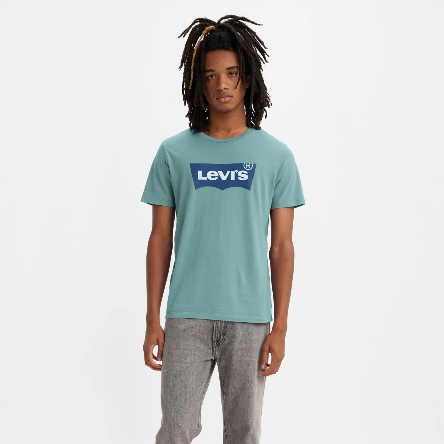 Levis Graphic Crewneck Regular Fit Short Sleeve Tee - Color Extension/Pastel Turquoise