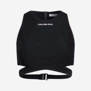 Calvin Klein Women's Badge Strappy Workwear Dress - Shitake