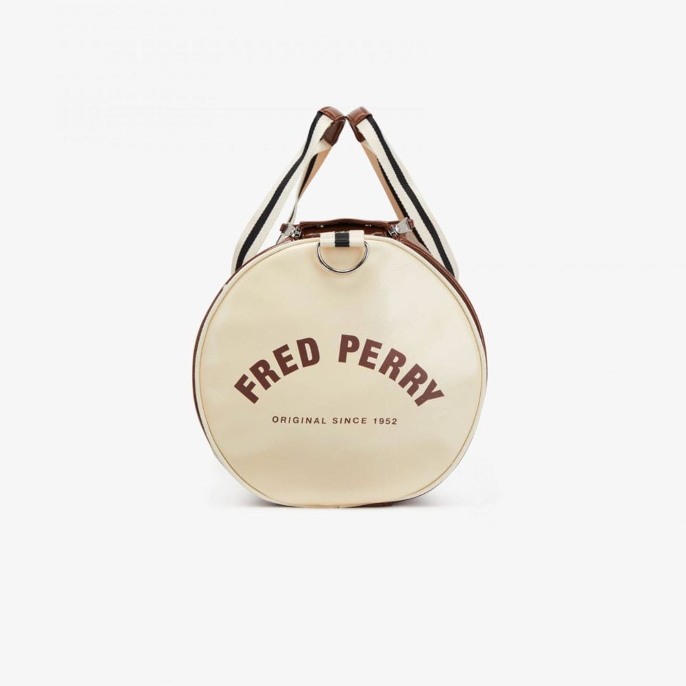 Fred Perry Classic Barrel Bag - Tan/Ecru