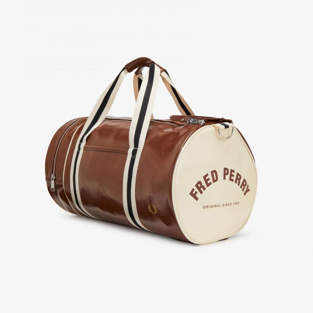 Fred Perry Classic Barrel Bag - Tan/Ecru