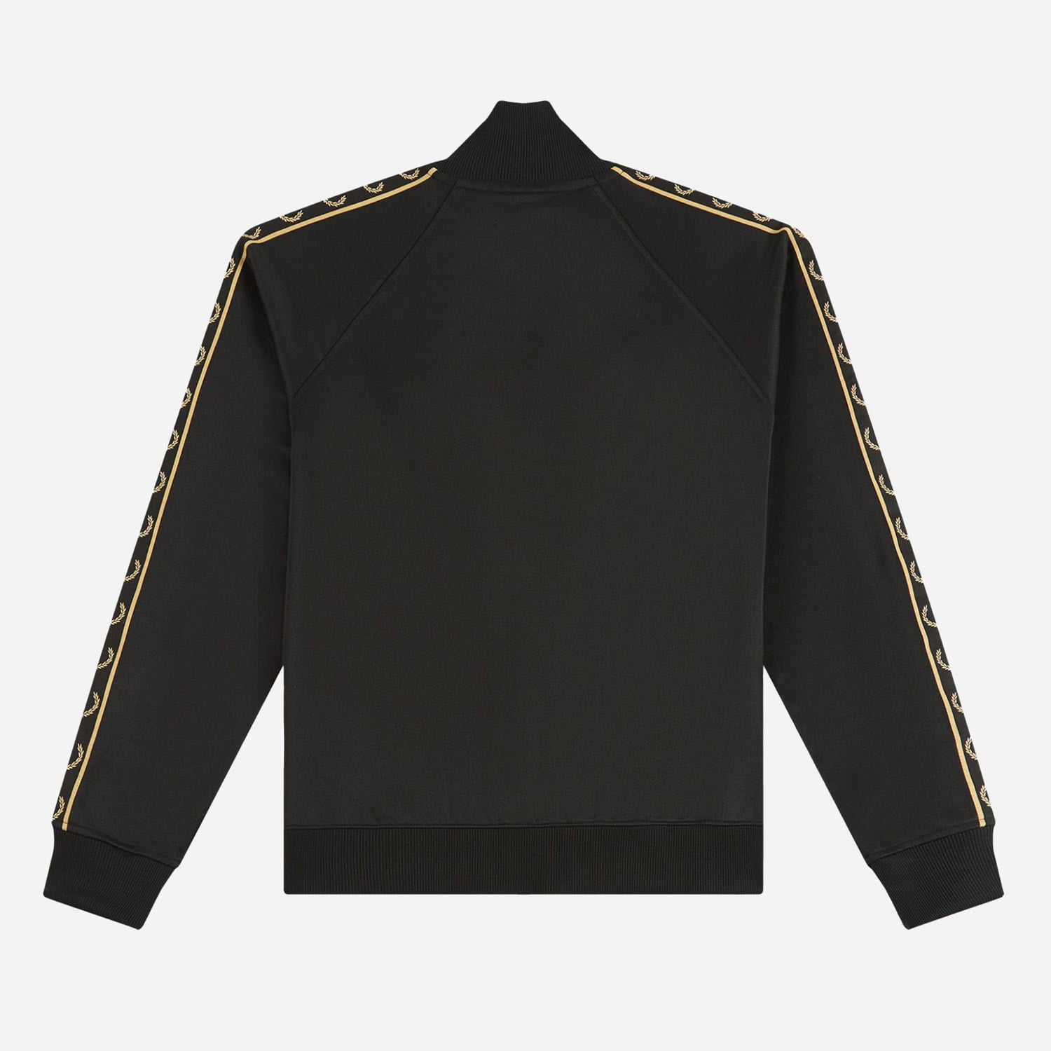 Fred Perry Contrast Tape Regular Fit Long Sleeve Track Jacket - Black/Warm Stone
