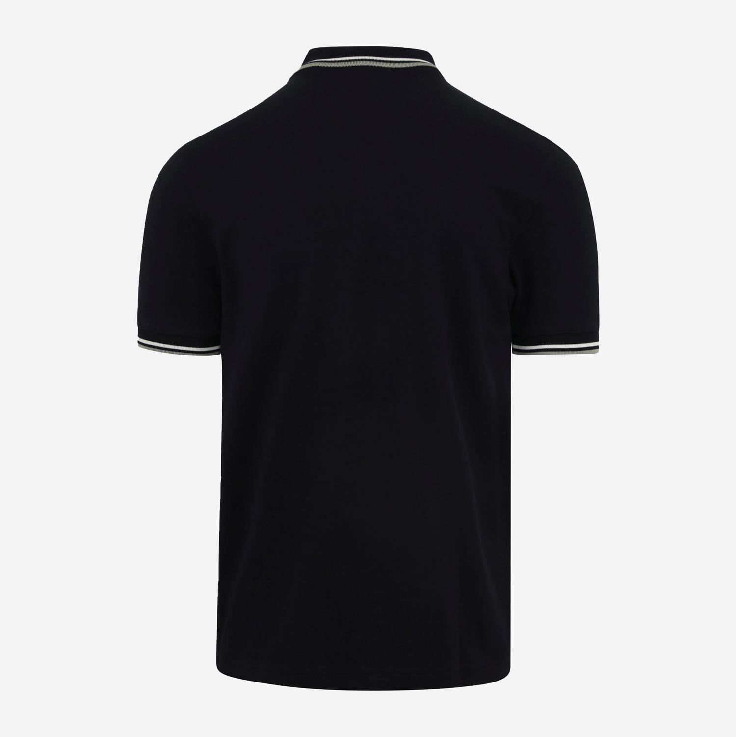Fred Perry Twin Tipped Regular Fit Short Sleeve Polo - Navy/Snow White/Sea Grass