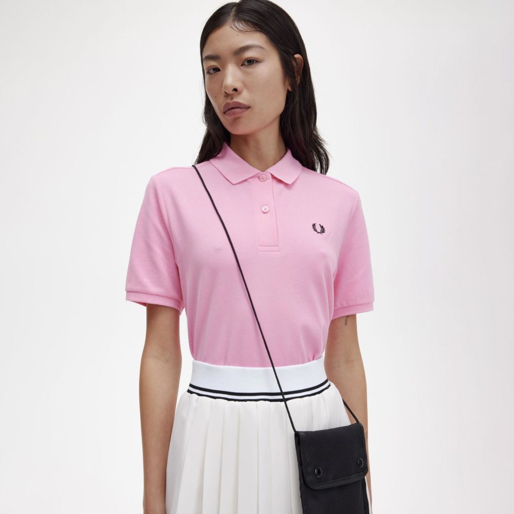 Fred Perry Women's Regular Fit Short Sleeve Polo - Bright Pink